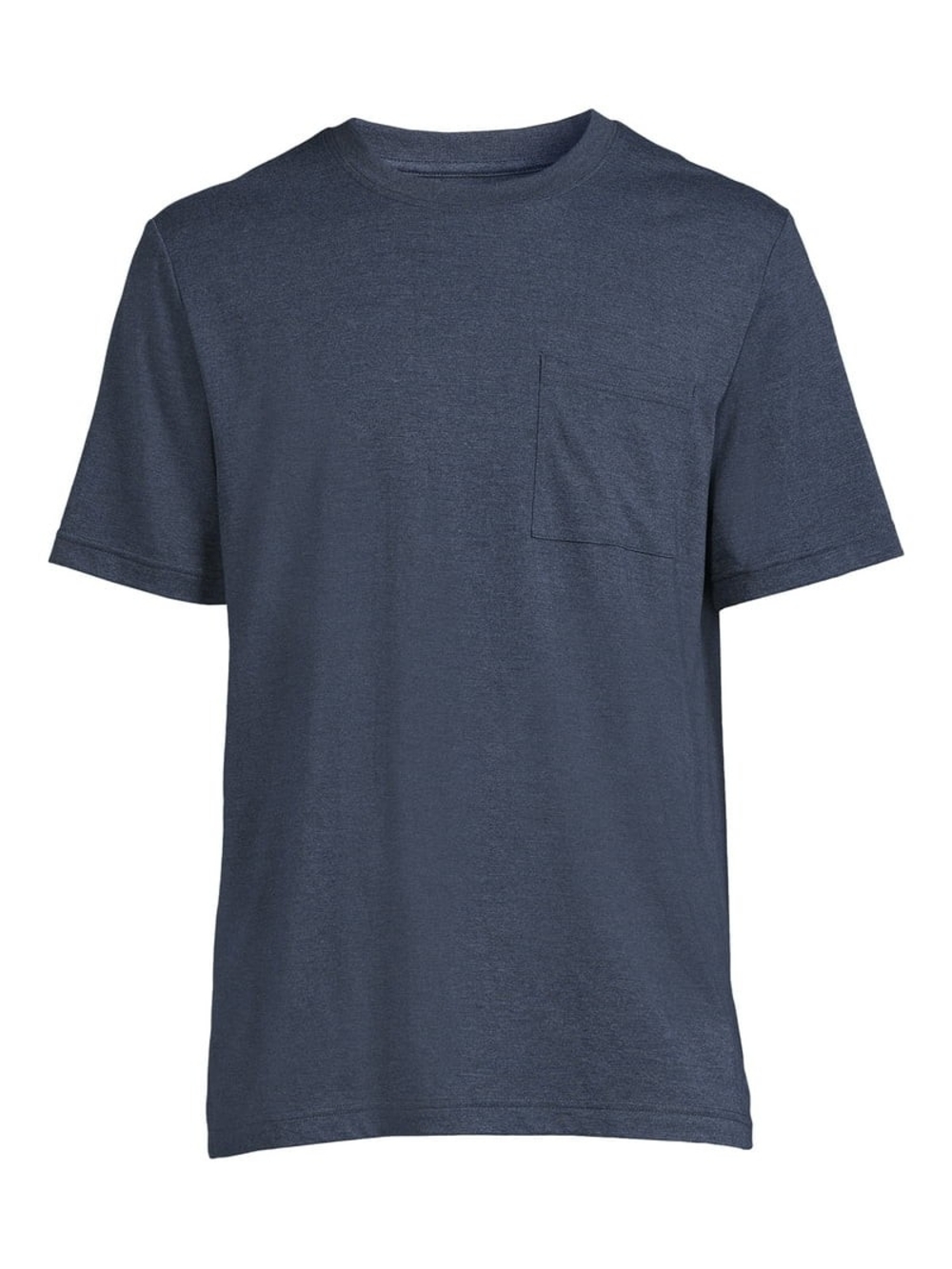 Athletic Works Men's Short Sleeve Soft Pocket T-Shirt, Size 4XL, Blue Cove
